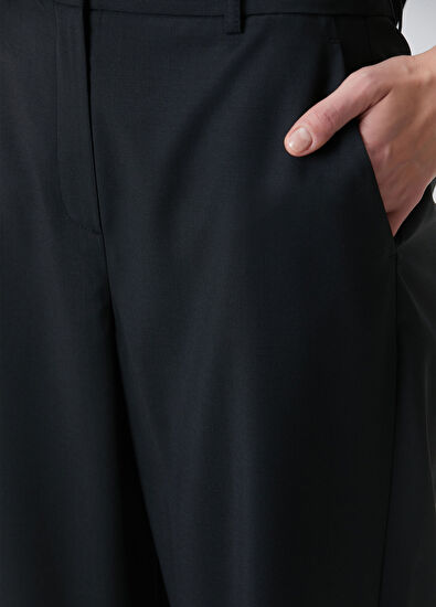 Beymen Collection Black Straight Leg Wool Trousers - 5
