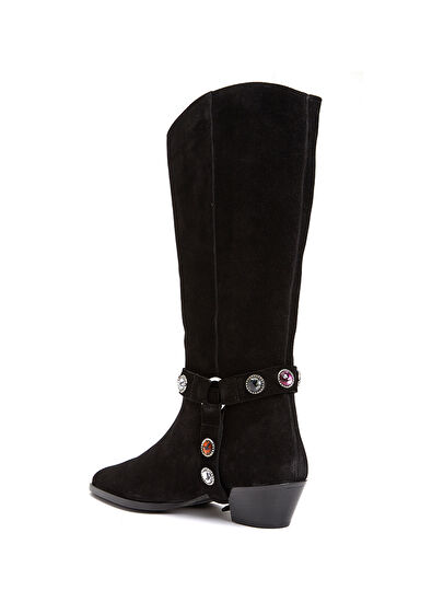 Beymen Club Black Stones Western Suede Boots - 3