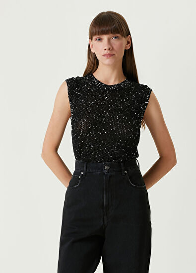 Golden Goose Siyah İşlemeli Bluz - 3