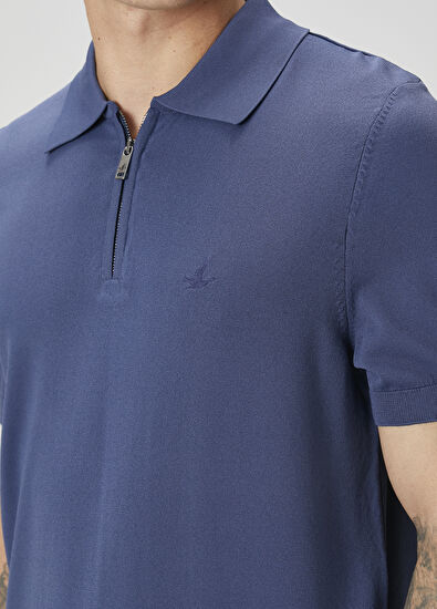 Beymen Club Indigo Polo Short Sleeve Sweater - 5