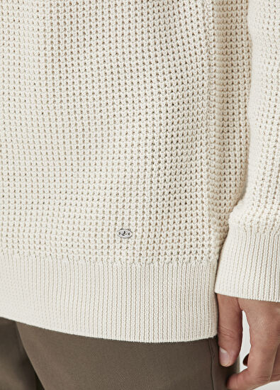 Beymen Club Off-White Collared Zippered Sweater - 7