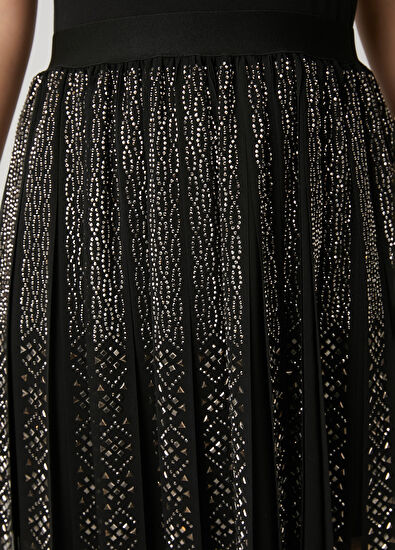 Beymen Club Black Embellished Mini Evening Skirt - 5