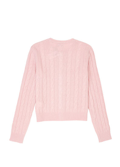 Beymen Club Pink Cable Knit Cardigan - 6