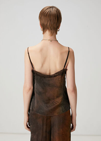 Beymen Club Blouse With Brown Lace Stripe - 4