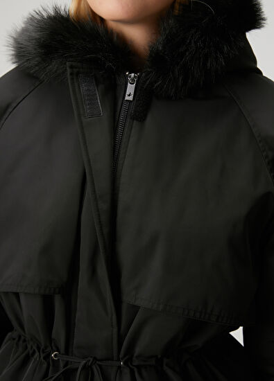 Beymen Club Siyah Kapüşonlu Mont - 7