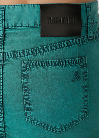 The Attico Yeşil Mini Kargo Etek - 5