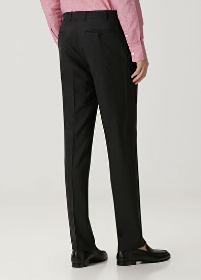 Canali Koyu Gri Yün Pantolon - 3