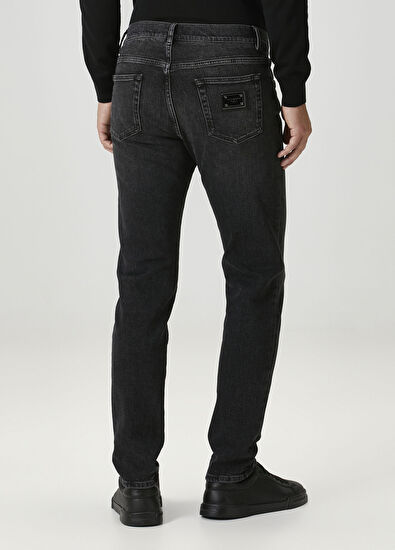 Koyu Gri Jean Pantolon - Görsel 5