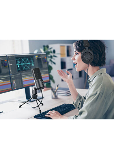 Fifine K669B USB Black Microphone - 5