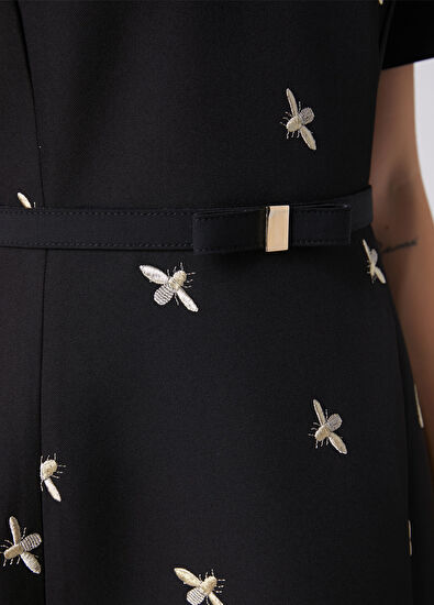 Beymen Club Black Belt Detailed Mini Evening Dress - 6