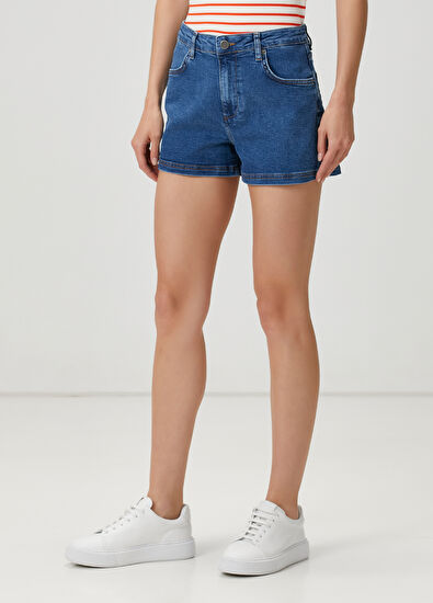 Beymen Club Mavi Kısa Denim Şort - 3