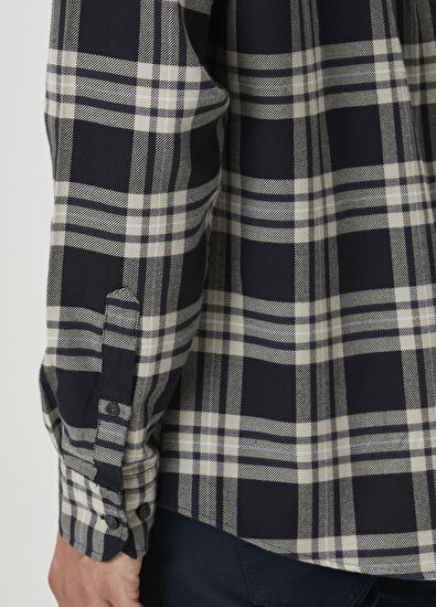 Beymen Club Lacivert Ekose Desenli Gömlek - 7