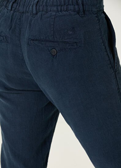 Beymen Club Navy Blue Linen Trousers - 5