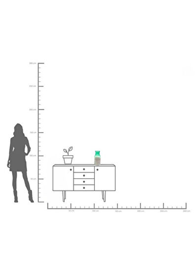 Kare Design Glow Yeşil Cam Vazo - 7