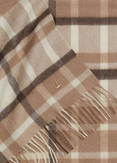 Beymen Club Beige Plaid Men's Wool Scarf - 5
