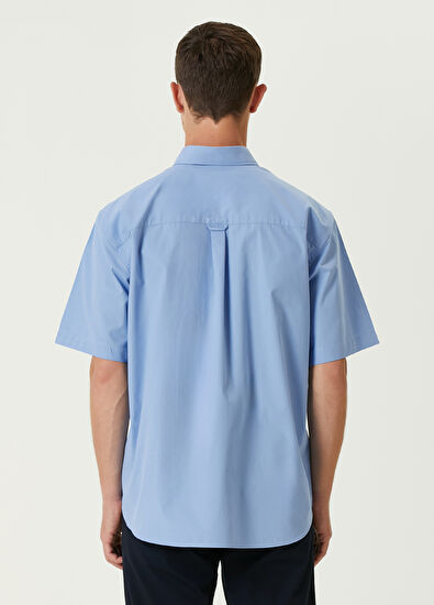 Beymen Club Koyu Mavi Kısa Kollu Poplin Gömlek - 5