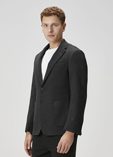 Beymen Club Anthracite Premium Cashmere Jacket - 4