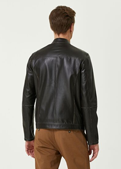 Beymen Club Beige Brown Double-Sided Leather Jacket - 4