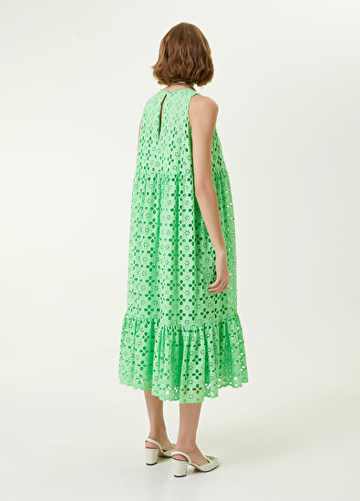 Beymen Club Yeşil Nakışlı Midi Elbise - 6