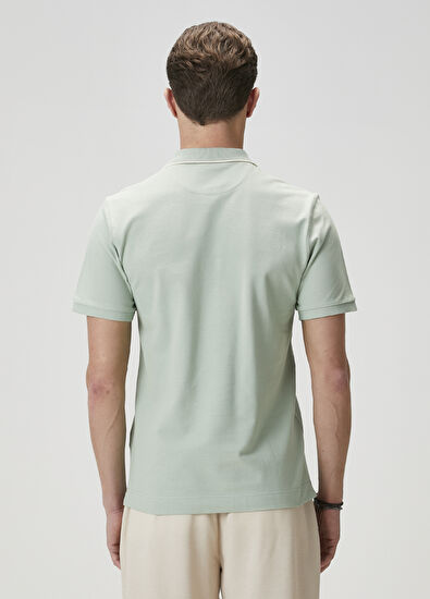 Beymen Club Basic Fit Green Polo Neck T-Shirt - 5