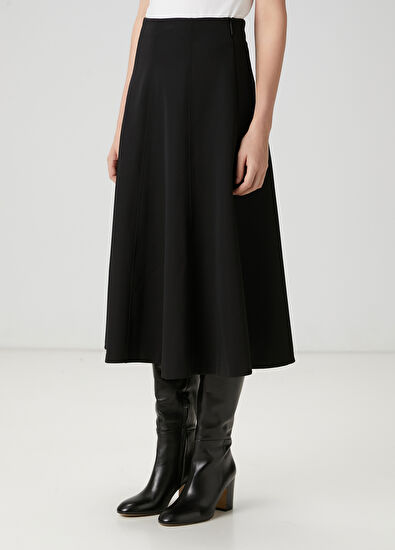 Beymen Club Siyah Midi Kloş Etek - 3