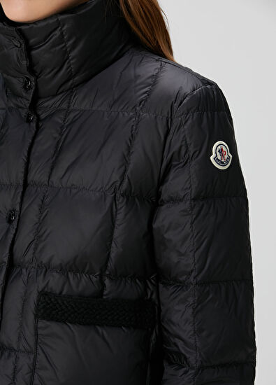 Jarcieu Siyah Crop Puffer Mont - Görsel 8