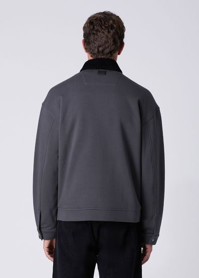 Beymen Club Anthracite Collar Velvet Inserted Sweatshirt - 5