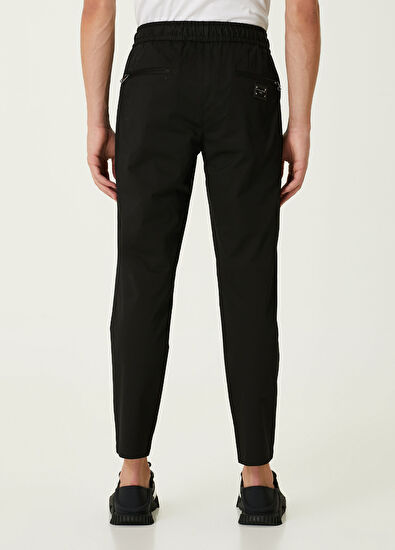 Siyah Beli Kordonlu Pantolon - Görsel 5