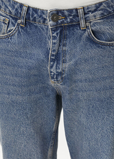 Beymen Club Mavi Yıkamalı Tapered Fit Jean Pantolon - 4