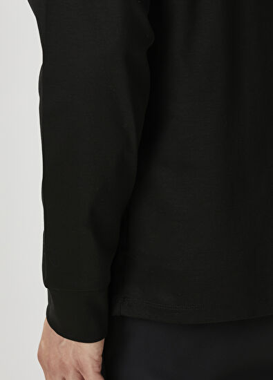 Beymen Club Comfort Fit Black Polo Neck Sweatshirt - 7