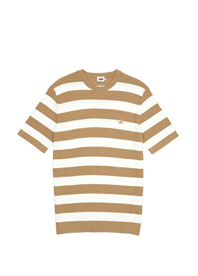 Beymen Club Bej Colorblocked Jakarlı Kısa Kollu Kazak - 7