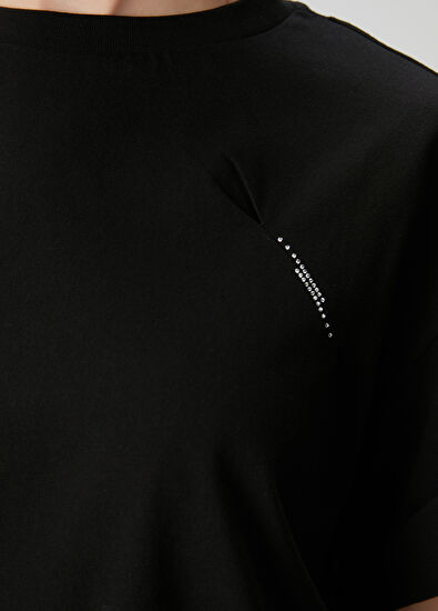 Beymen Club Siyah Taşlı T-shirt - 5