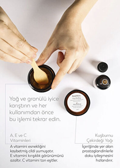 Radika Aromatherapy Arındırıcı & Onarıcı Doğal Yüz Peelingi 100 gr + 30 ml - 4