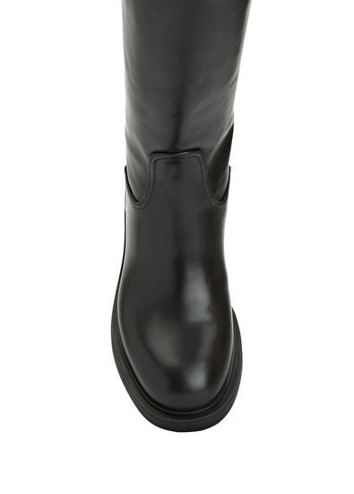 Siyah Kadın Deri Çizme - Görsel 5