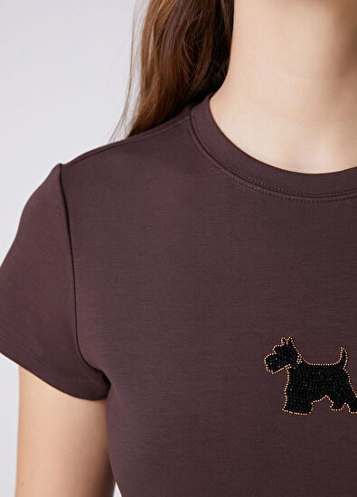 Beymen Club Koyu Kahverengi Köpek Detaylı T-shirt - 6
