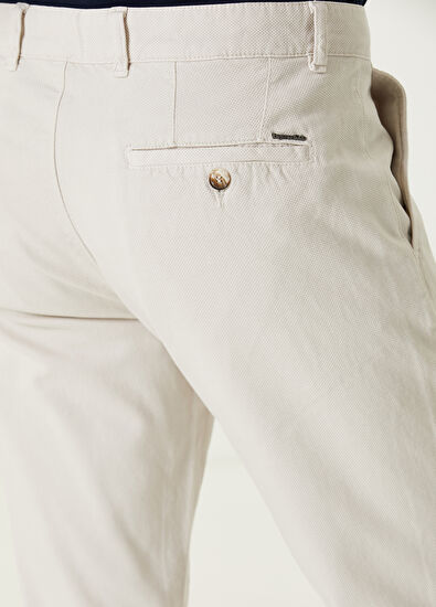 Beymen Club Slim Fit Cream Pants - 5