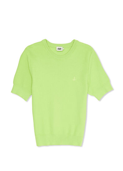 Beymen Club Neon Yeşil Kısa Kol Kazak - 7