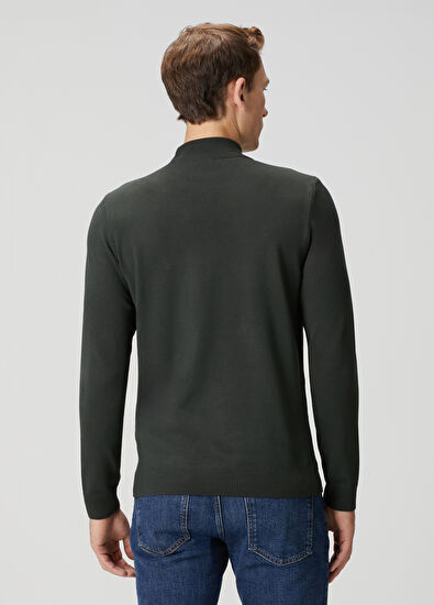 Beymen Club Haki Yarım Balıkçı Yaka Kazak - 4