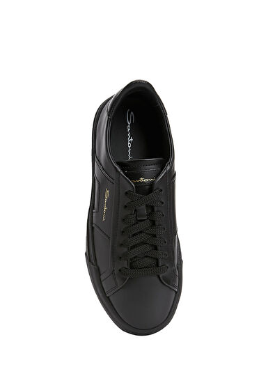 Siyah Erkek Deri Sneaker - Görsel 6