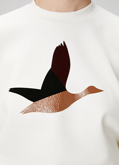 Beymen Club Ekru Logo Detaylı Sweatshirt - 5