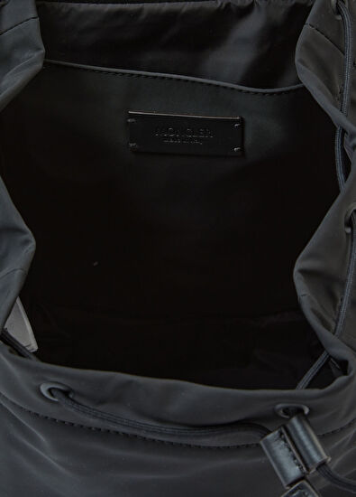 Moncler Siyah Logolu Kadın Sırt Çantası - 5