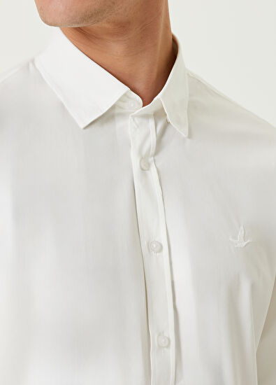 Beymen Club Beyaz Kısa Kollu Poplin Gömlek - 6