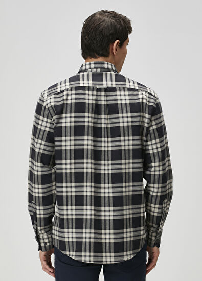 Beymen Club Lacivert Ekose Desenli Gömlek - 5