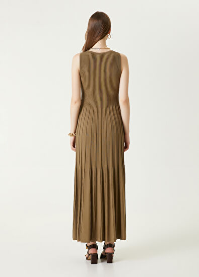 Beymen Club Haki Maksi Triko Elbise - 6