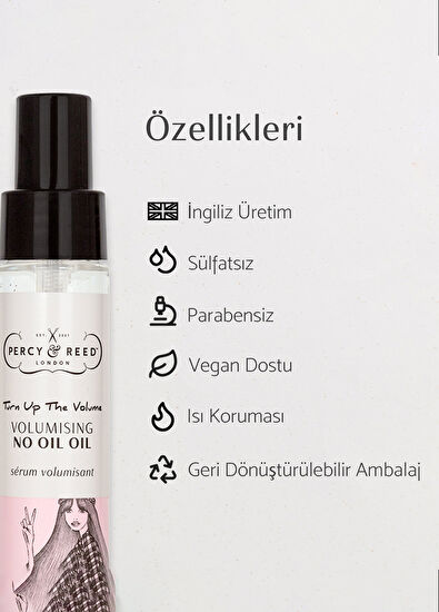 Percy & Reed Turn Up The Volume Hacimlendirici Saç Serumu 60 ml - 3