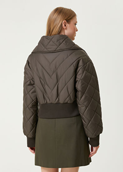 Beymen Club Khaki Crop Bomber Coat - 6