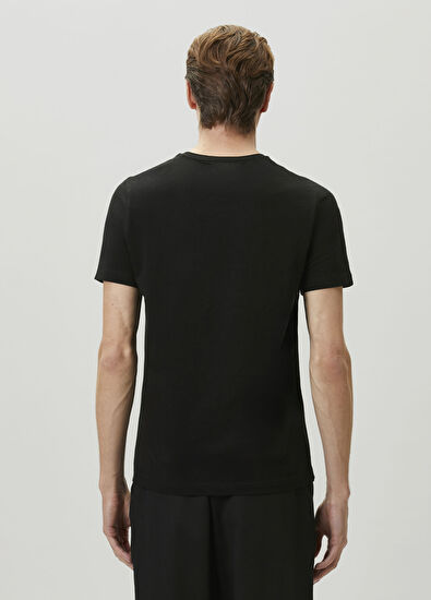 Beymen Club Black Regular Fit Elastane Basic T-Shirt - 5
