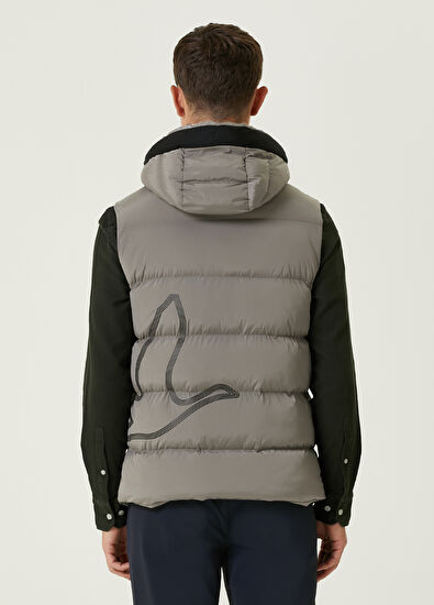 Beymen Club Gri Kapüşonlu Puff Yelek - 5