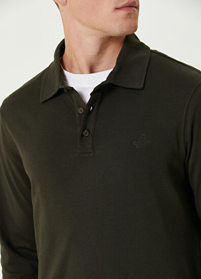 Beymen Club Comfort Fit Khaki Polo Neck T-Shirt - 6