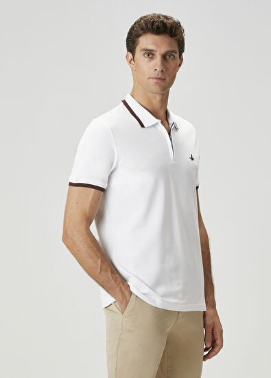 Beymen Club Coffee White Polo T-Shirt - 3